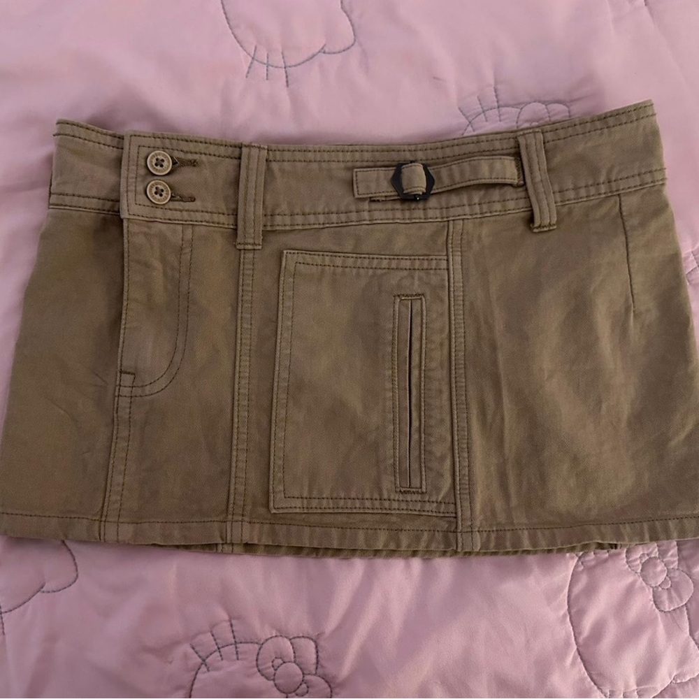 Brandy Melville Khaki Mini Skirt